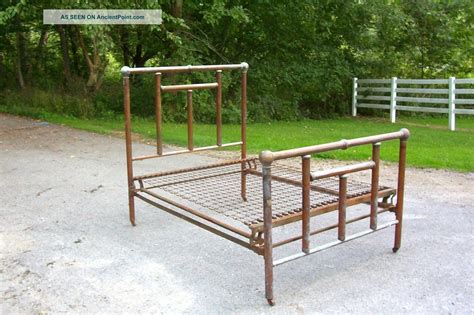 antique metal box spring|old metal spring bed base.